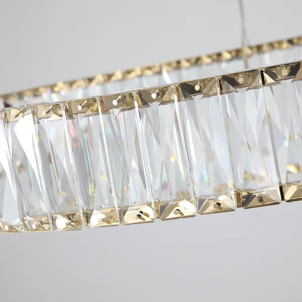 Żyrandol kryształowy CRYSTAL złoty, glamour, ekskluzywny, nowoczesny ring