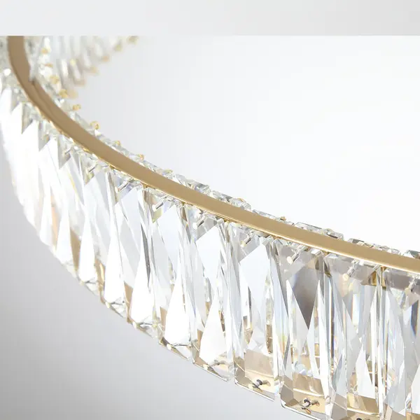 Żyrandol kryształowy CRYSTAL złoty, glamour, ekskluzywny, nowoczesny ring