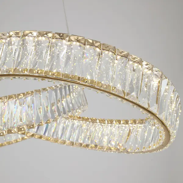 Żyrandol kryształowy złoty nowoczesny glamour LILIBET M