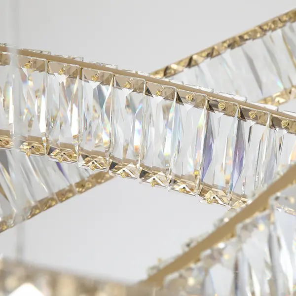 Żyrandol kryształowy złoty nowoczesny glamour LILIBET M