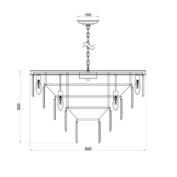 Glamour crystal chandelier GLAMOUR 80 cm
