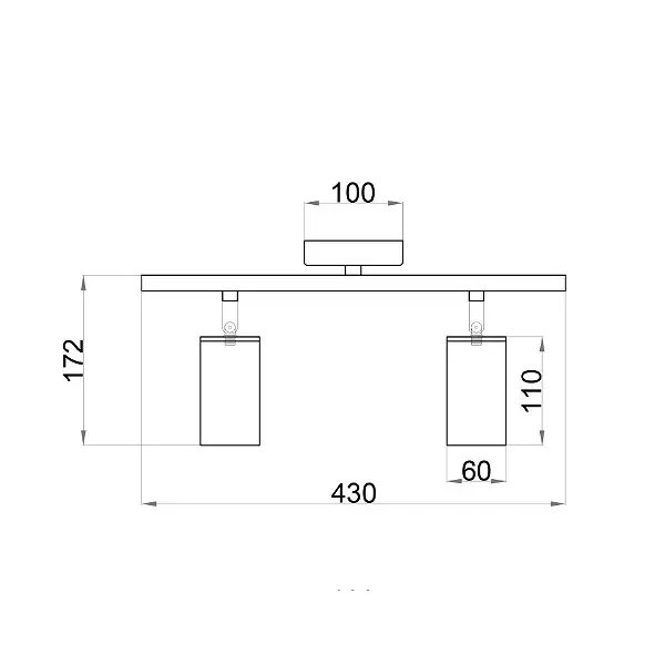 Nowoczesna lampa punktowa, dwa punkty świetlne MODERN 2