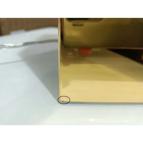 Lampa stołowa glamour, klasyczna, nowoczesna, hamptons, prostokątna z białym abażurem złota VERONICA OUTLET