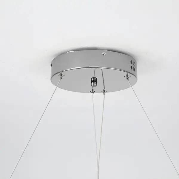 Żyrandol kryształowy CRYSTAL srebrny, glamour, ekskluzywny, nowoczesny ring