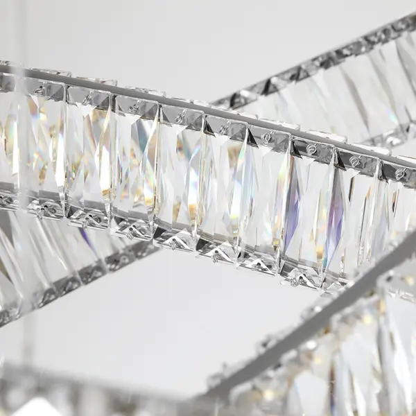 Żyrandol kryształowy nowoczesny srebrny glamour LILIBET M