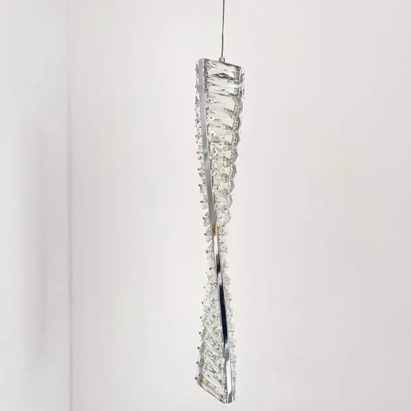 CRYSTAL XS single crystal chandelier, hanging glamour, designer silver lamp