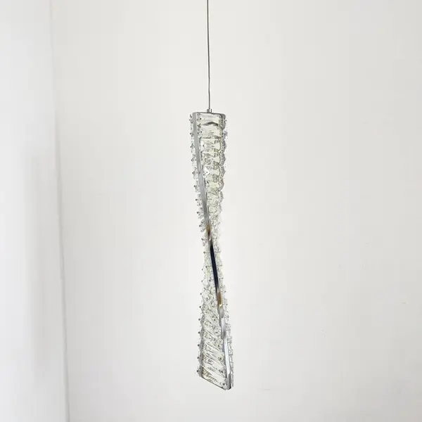CRYSTAL XS single crystal chandelier, hanging glamour, designer silver lamp