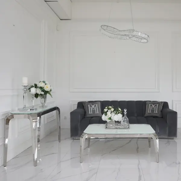 Żyrandol kryształowy nowoczesny srebrny glamour LILIBET M