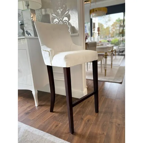 Hoker glamour tapicerowany pikowany barowy nowoczesny do jadalni TIFFANY OUTLET