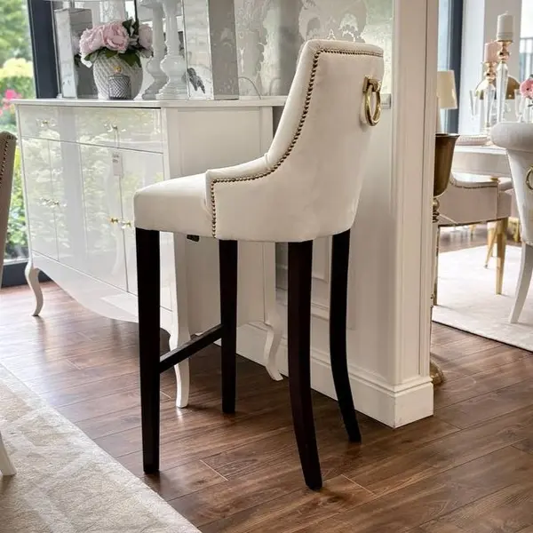 Hoker glamour tapicerowany pikowany barowy nowoczesny do jadalni TIFFANY OUTLET