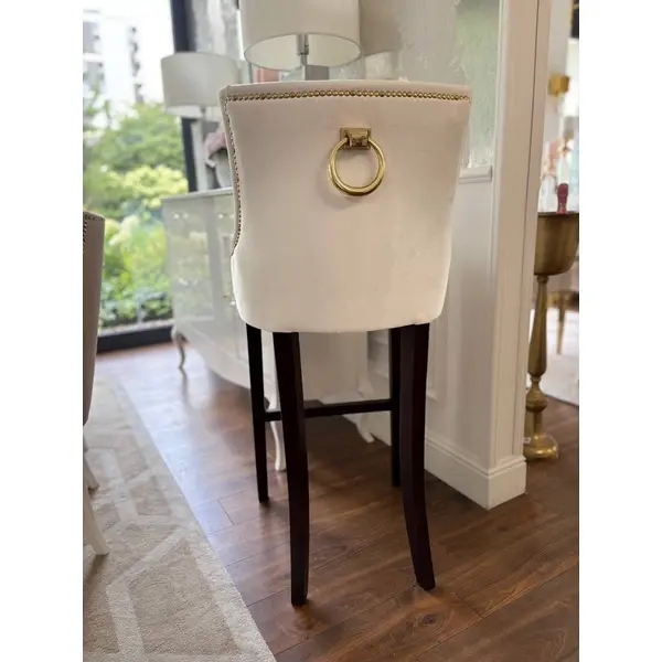 Hoker glamour tapicerowany pikowany barowy nowoczesny do jadalni TIFFANY OUTLET