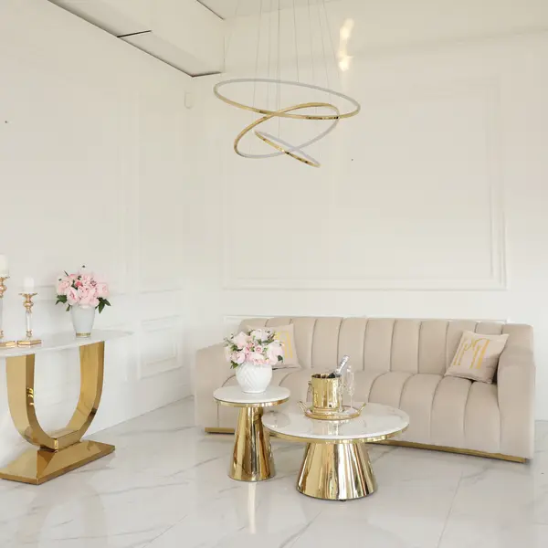 Nowoczesna lampa sufitowa złota, regulowana ring GALASSIA L