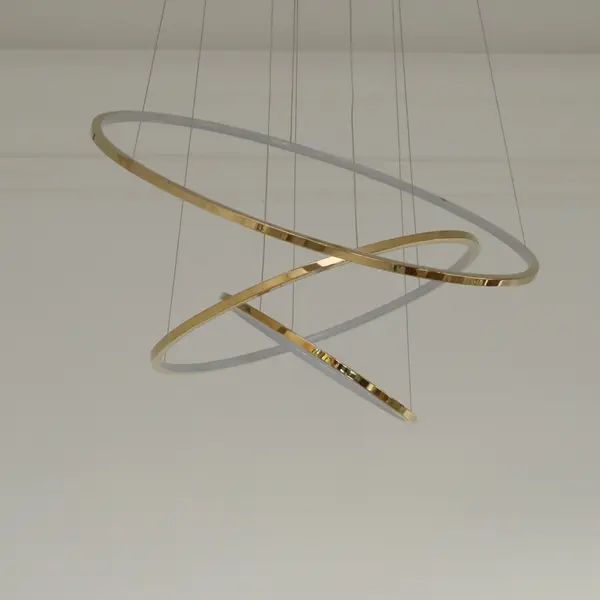 Nowoczesna lampa sufitowa złota, regulowana ring GALASSIA L