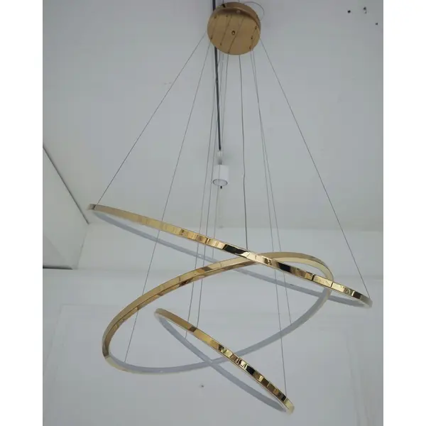 Nowoczesna lampa sufitowa złota, regulowana ring GALASSIA L