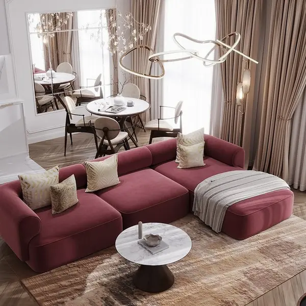 GALASSIA XL round glamorous led lamp with shiny rings, adjustable, modern, loft for living room gold