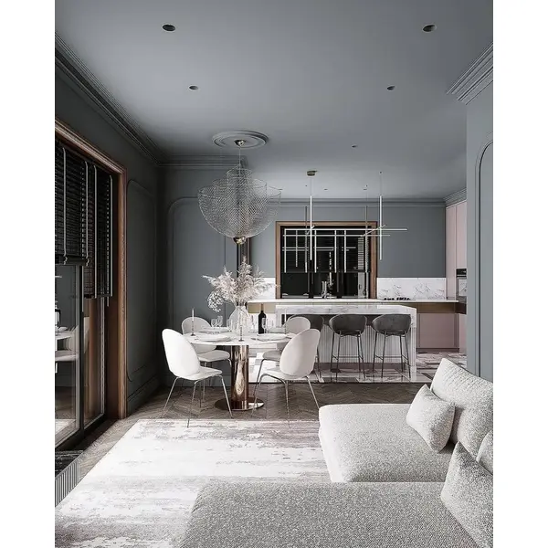 Stół glamour złoty okrągły z marmurowym blatem do jadalni, ekskluzywny, nowoczesny, 130cm ORION OUTLET