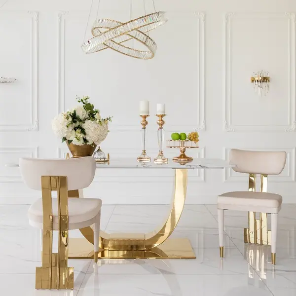 Crystal chandelier CRYSTAL L gold, glamour, exclusive, modern two-level ring