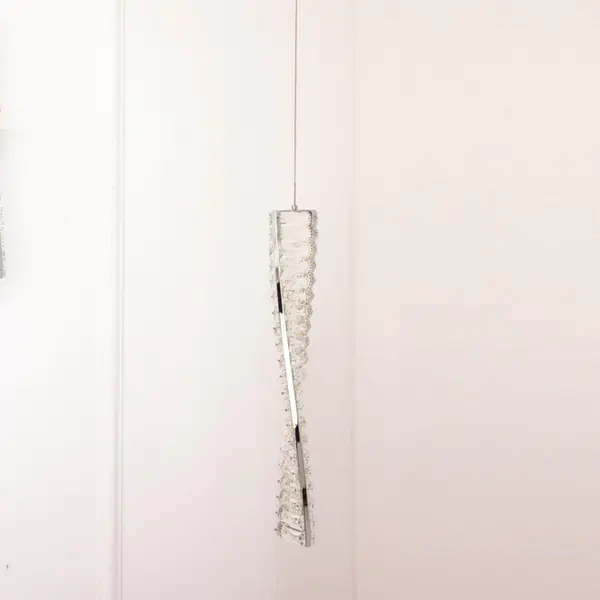 CRYSTAL XS single crystal chandelier, hanging glamour, designer silver lamp