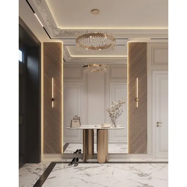 Żyrandol kryształowy BULGARI glamour, złoty, designerski, ekskluzywny w stylu nowoczesnym, lampa wisząca okrągła