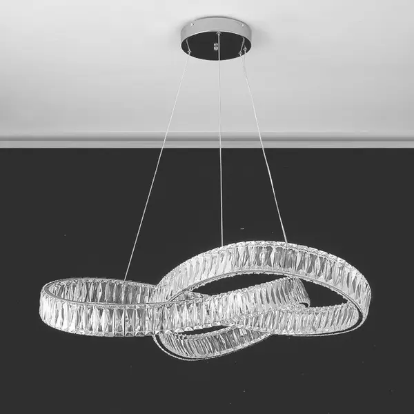 Żyrandol kryształowy nowoczesny srebrny glamour LILIBET M