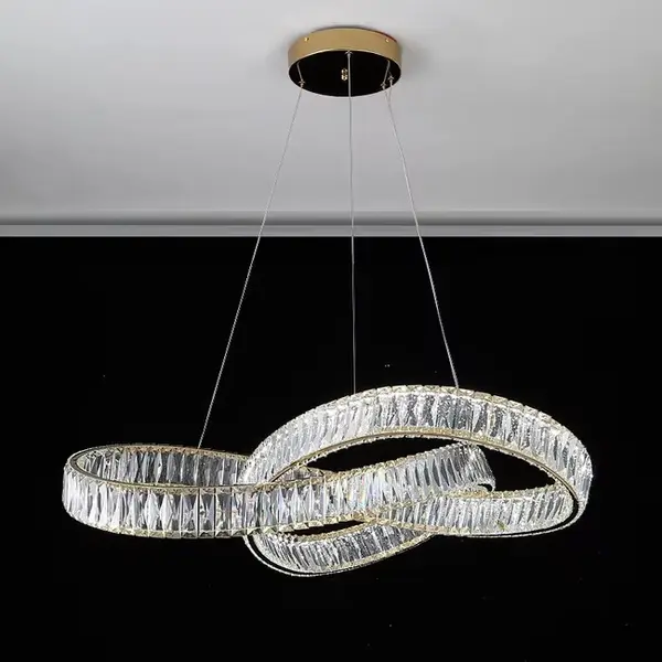 Żyrandol kryształowy złoty nowoczesny glamour LILIBET M