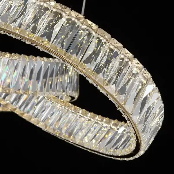 Żyrandol kryształowy złoty nowoczesny glamour LILIBET M