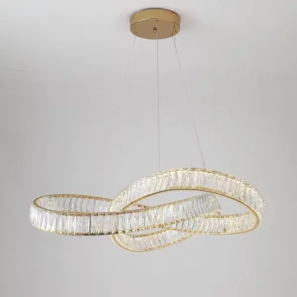 Żyrandol kryształowy złoty nowoczesny glamour LILIBET M