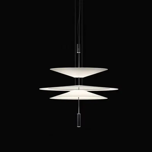 Modern designer pendant lamp with a black finish, PLATER