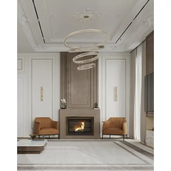 Designerski nowoczesny fotel luksusowy do salonu do gabinetu z podnóżkiem MODERN