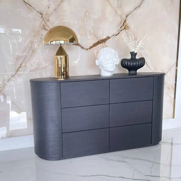 Ekskluzywna nowoczesna komoda drewniana z szufladami AMARA