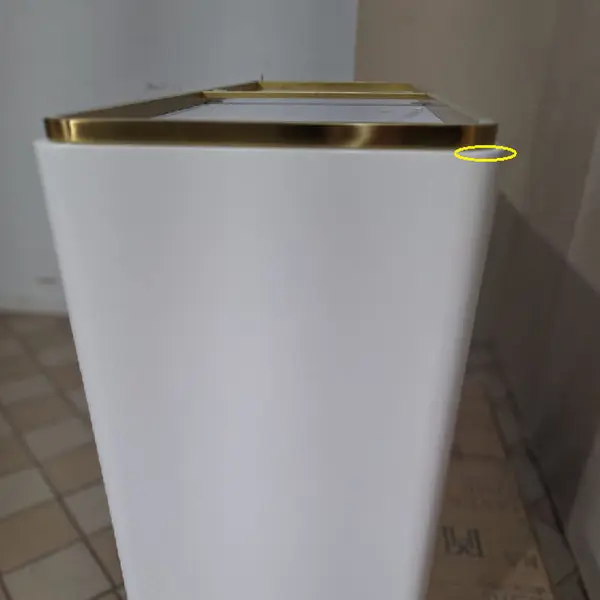 Komoda glamour lakierowana, nowoczesna, designerska, biała złota AVENUE 120cm OUTLET