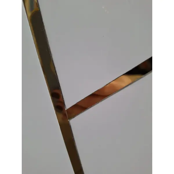 Komoda glamour lakierowana, nowoczesna, designerska, biała złota AVENUE 120cm OUTLET