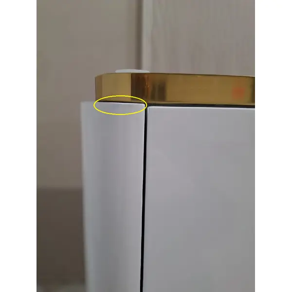 Komoda glamour lakierowana, nowoczesna, designerska, biała złota AVENUE 120cm OUTLET