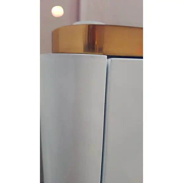 Komoda glamour lakierowana, nowoczesna, designerska, biała złota AVENUE 120cm OUTLET