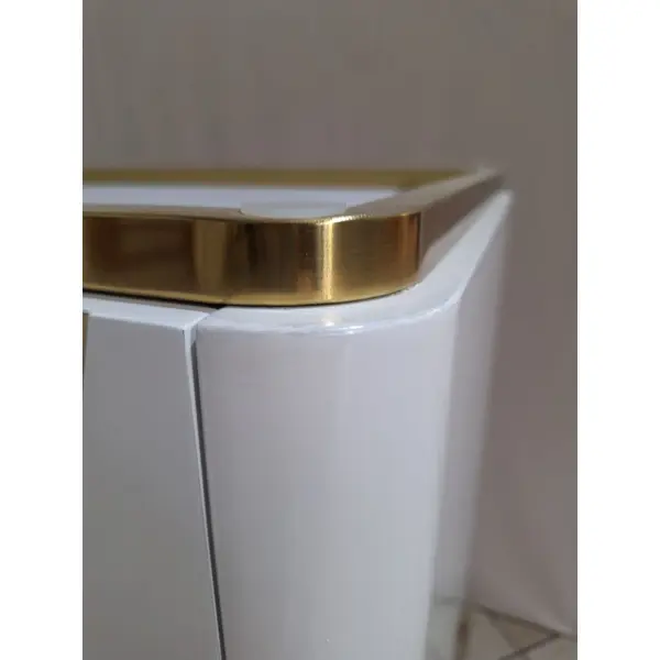 Komoda glamour lakierowana, nowoczesna, designerska, biała złota AVENUE 120cm OUTLET