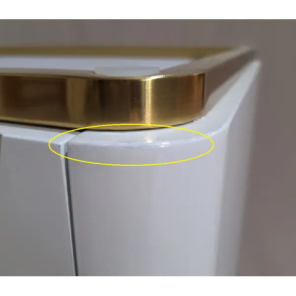 Komoda glamour lakierowana, nowoczesna, designerska, biała złota AVENUE 120cm OUTLET