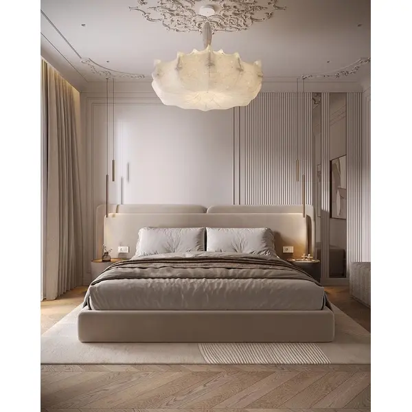 Luksusowa szafka nocna drewniana okrągła szafka boczna AMARA