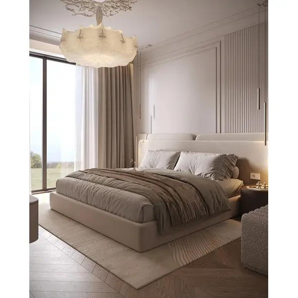 Luksusowa szafka nocna drewniana okrągła szafka boczna AMARA