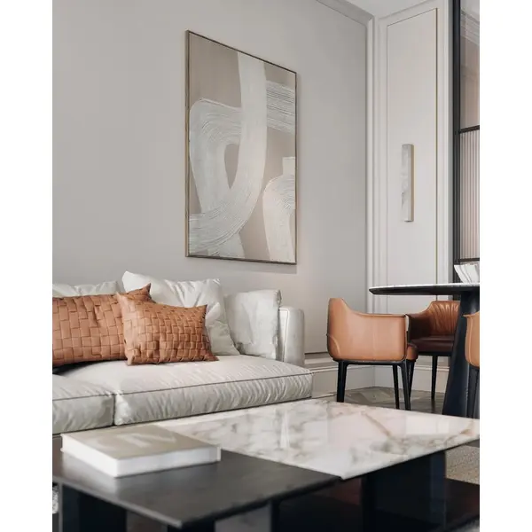 Modern, upholstered leather designer chair MODERN