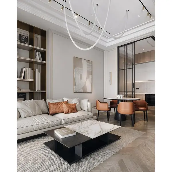 Modern, upholstered leather designer chair MODERN