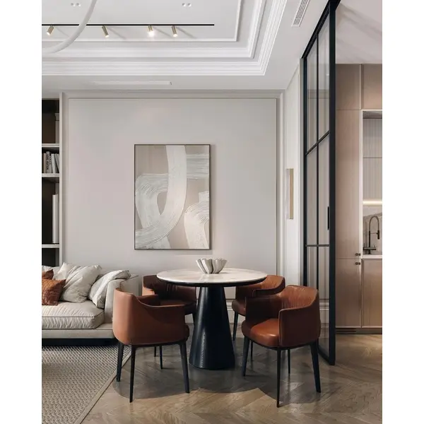 Modern, upholstered leather designer chair MODERN