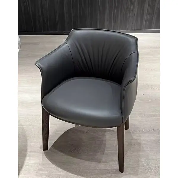 Modern, upholstered leather designer chair MODERN