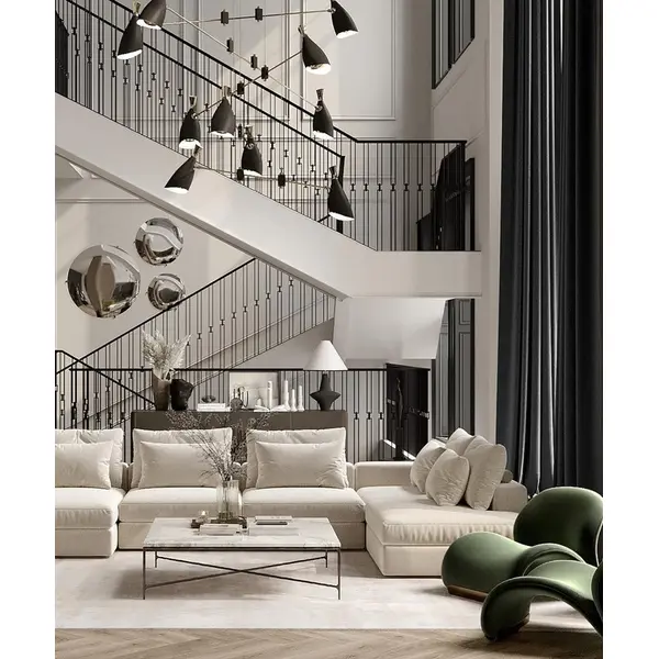 Nowoczesny narożnik modułowy wygodna aksamitna  kanapa w stylu włoskim FIGARO