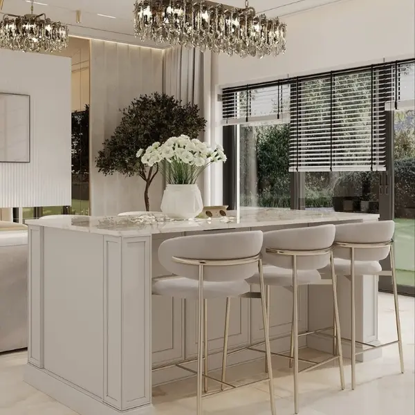 Hoker w stylu włoskim beżowy złoty nowoczesny desing JULIA