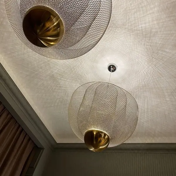 Designerska lampa wisząca złota nowoczesny złoty żyrandol FLORENCJA