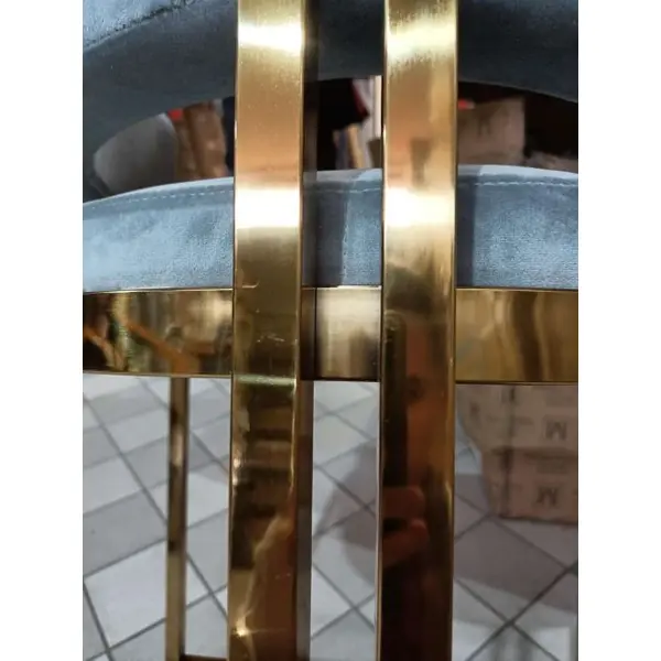 Hoker nowoczesny glamour do jadalni, barku, wyspy złoty szary MARCO OUTLET