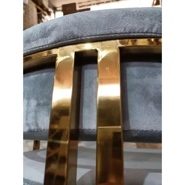 Hoker nowoczesny glamour do jadalni, barku, wyspy złoty szary MARCO OUTLET