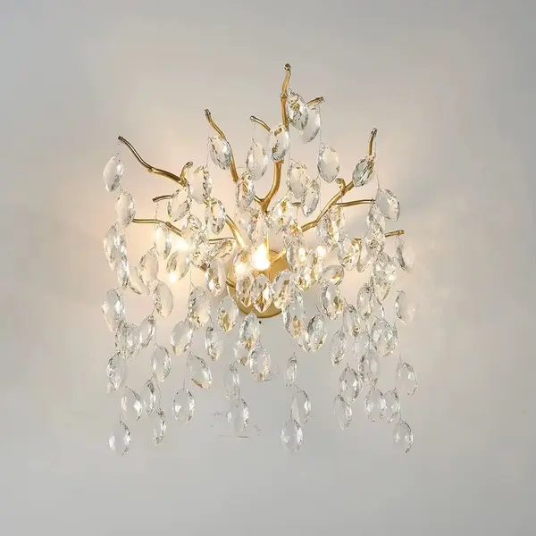 Gold crystal, glamor, modern wall lamp, QUEEN