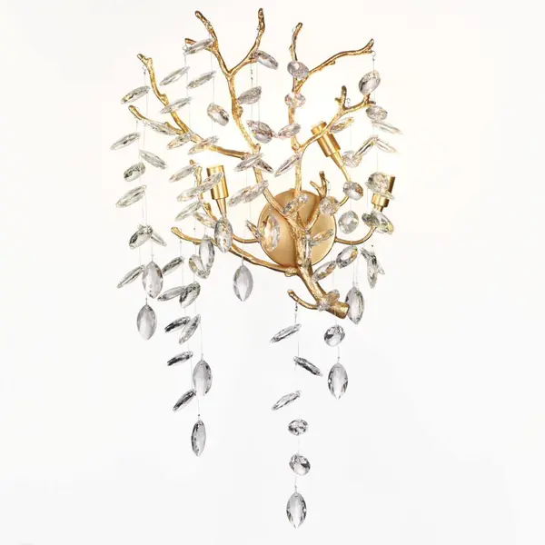Gold crystal, glamor, modern wall lamp, QUEEN