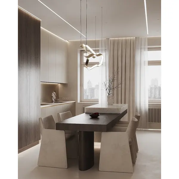 Żyrandol nowoczesny złoty designerska lampa wisząca nas stół WAVE